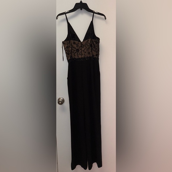 NWOT Dress the population Trystan sleeveless sequin black jumpsuit, small - Picture 6 of 8